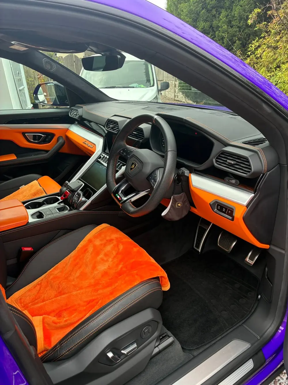 Lamborghini Urus interior after a Lux Auto Valeting interior reset detail in Cannock